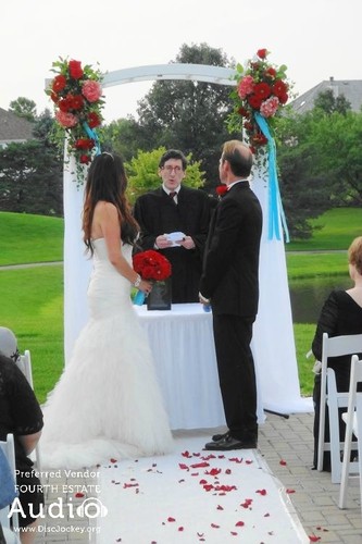 White Eagle Golf Club Wedding Ceremony Closeup