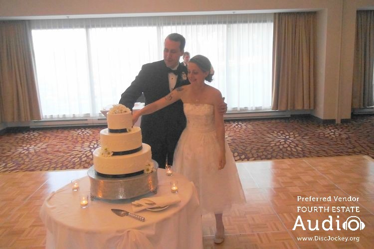 Chicago Marriott Naperville Wedding Cake Cutting
