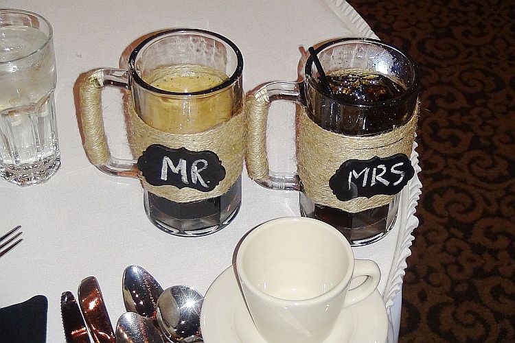 Two Brothers Roundhouse Bride Groom Mugs